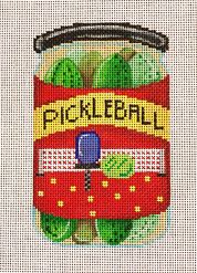click here to view larger image of Pickle Ball Jar of Pickles (hand painted canvases)