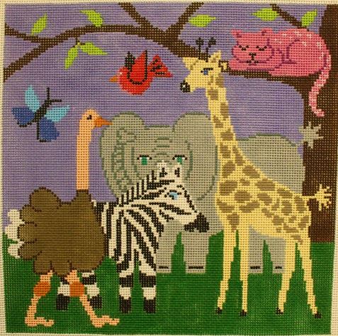 click here to view larger image of Safari Animals (hand painted canvases)