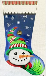 click here to view larger image of Jingle Bell Cap Stocking (hand painted canvases)
