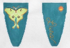click here to view larger image of Scissor Case - Luna Moth (hand painted canvases)