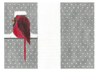 click here to view larger image of Cool Cardinal - 2 Pieces (hand painted canvases)