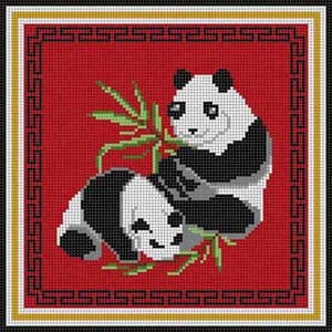 click here to view larger image of Panda Bears (hand painted canvases)