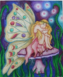 click here to view larger image of Resting Fairy (hand painted canvases)