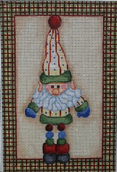 click here to view larger image of Green/Beige Shelf Elf (hand painted canvases)