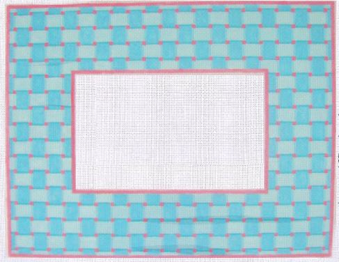 click here to view larger image of Woven Ribbon Frame (hand painted canvases)