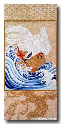 click here to view larger image of White Hawk Scroll (hand painted canvases)