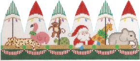 click here to view larger image of Carousel -  Santa/Animals Hot Air Balloon (hand painted canvases)