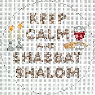 click here to view larger image of Keep Calm and Shabbat Shalom (hand painted canvases 2)