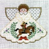 click here to view larger image of Ten Lords Leaping Angel w/charms (hand painted canvases)