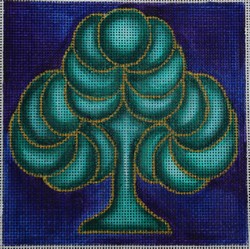 click here to view larger image of Green/Gold Tree (hand painted canvases)