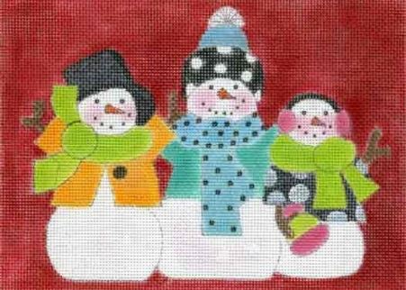 click here to view larger image of Three Snow Ladies w/SG (hand painted canvases)