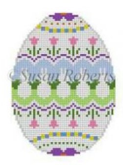 click here to view larger image of Rabbit Row 4" Egg (hand painted canvases)