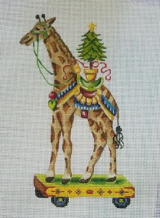 click here to view larger image of Christmas Giraffe (hand painted canvases)