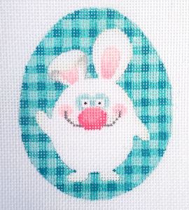 click here to view larger image of Waving Bunny Egg (hand painted canvases)