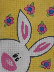 click here to view larger image of Bunny on Yellow (hand painted canvases)