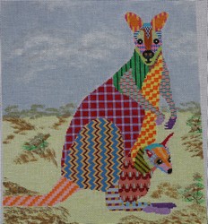 click here to view larger image of Colorful Kangaroo (hand painted canvases)