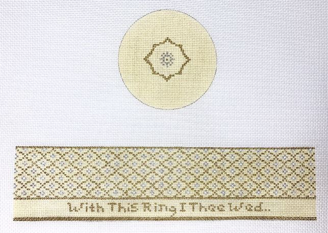 click here to view larger image of With this Ring/Gold (hand painted canvases)