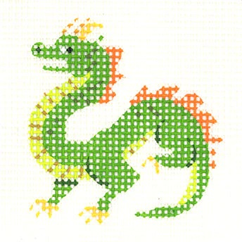 click here to view larger image of Dragon Beginner Kit (needlepoint kits)