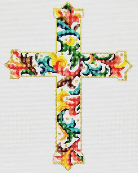 click here to view larger image of Cross - Florentine (hand painted canvases)