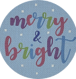 click here to view larger image of Merry and Bright/Light Blue (printed canvas)