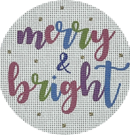 click here to view larger image of Merry and Bright/White (printed canvas)