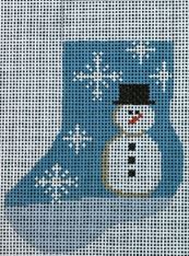 click here to view larger image of Snowman Mini Stocking (hand painted canvases)