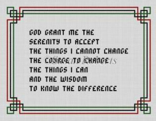 click here to view larger image of Serenity Prayer (Corners) (hand painted canvases)