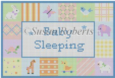 click here to view larger image of Patchwork Baby Sleeping (hand painted canvases)
