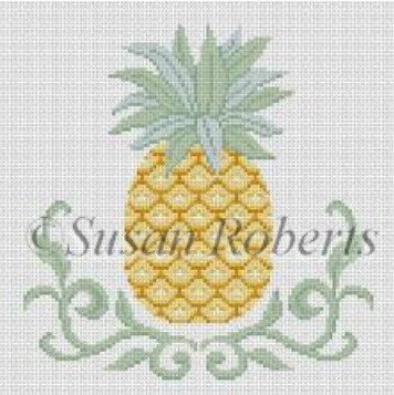 click here to view larger image of Scroll Pineapple  (hand painted canvases)