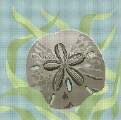 click here to view larger image of Seaweed Sand Dollar (hand painted canvases)
