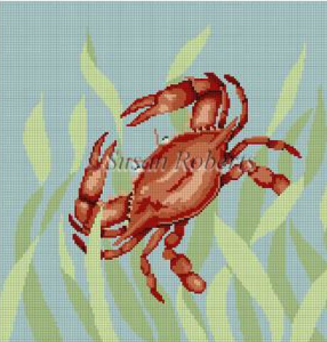 click here to view larger image of Seaweed Crab (hand painted canvases)