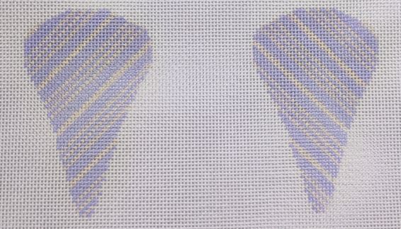 click here to view larger image of French Stripes Scissor Case/Lavender (hand painted canvases)