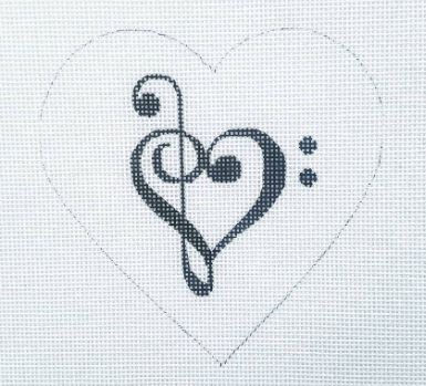 click here to view larger image of Music Heart (hand painted canvases)