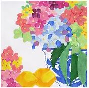 click here to view larger image of Hydrangea Party (hand painted canvases)