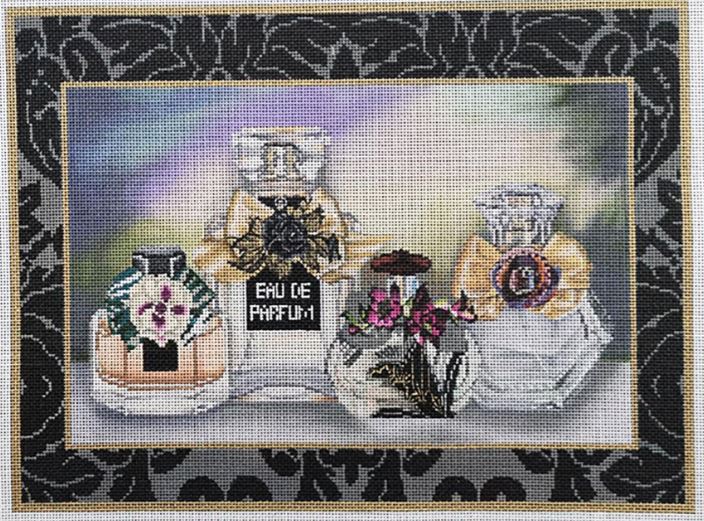 click here to view larger image of Perfume Bottles 1 (hand painted canvases)