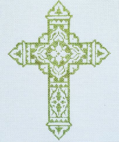 click here to view larger image of Green Cross (hand painted canvases)