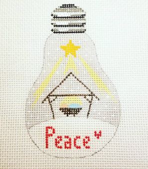 click here to view larger image of Peace Light Bulb (hand painted canvases)