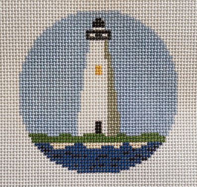 click here to view larger image of Edgartown Lighthouse Round (hand painted canvases)
