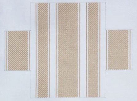 click here to view larger image of French Stripes Brick Cover/Latte (hand painted canvases)
