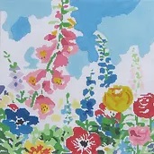 click here to view larger image of Summer Garden I (hand painted canvases)
