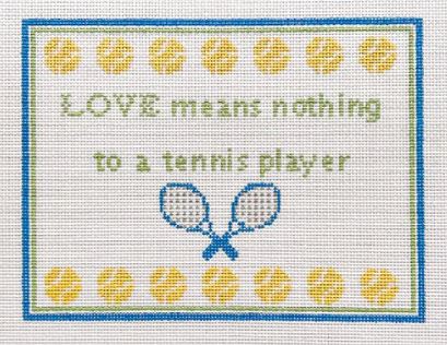 click here to view larger image of Love + Tennis (hand painted canvases)