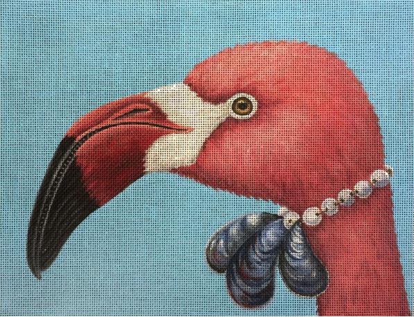 click here to view larger image of Lavinia the Flamingo (hand painted canvases)