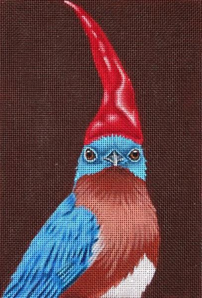 click here to view larger image of Red Pepper Bluebird (hand painted canvases)