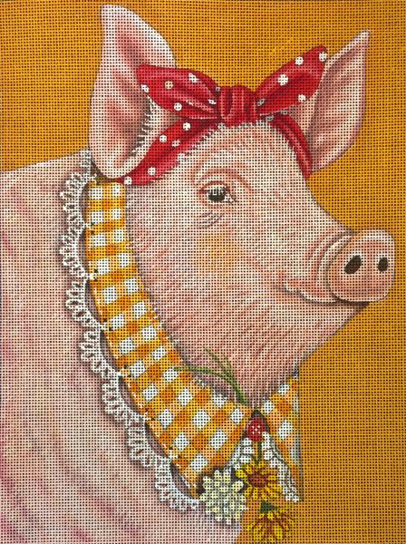 click here to view larger image of Summer Pig (hand painted canvases)