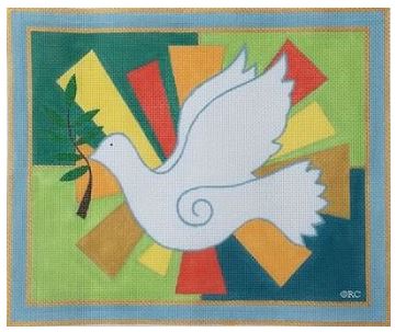 click here to view larger image of Peace Dove Tallis (hand painted canvases)