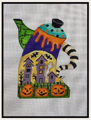 click here to view larger image of Halloween Teapot (hand painted canvases)