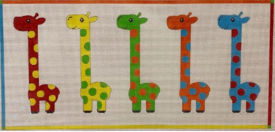 click here to view larger image of Colorful Giraffes (hand painted canvases)