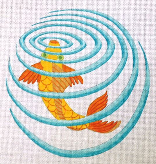 click here to view larger image of Ripples Carp (hand painted canvases)