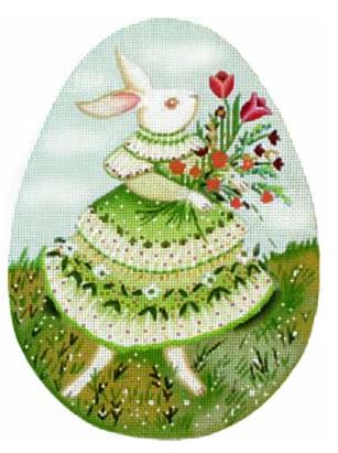 click here to view larger image of Pretty Bunny Egg (hand painted canvases)