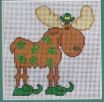 click here to view larger image of Moose Calendar - March (hand painted canvases)